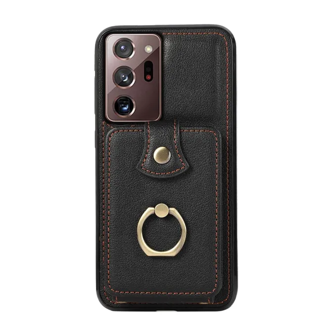 Coque Samsung Galaxy Note 20 Ultra Porte-Cartes Accordéon avec Bague Support
