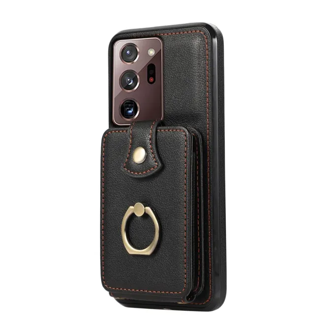 Coque Samsung Galaxy Note 20 Ultra Porte-Cartes Accordéon avec Bague Support