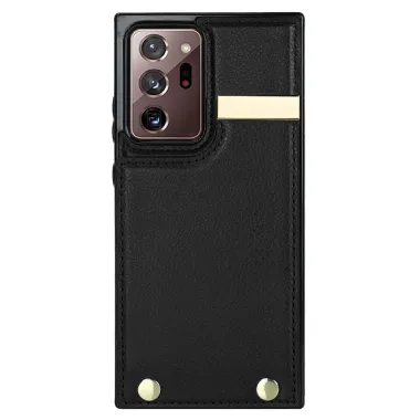 Coque Samsung Galaxy Note 20 Ultra Poche Cartes avec Finition Métallique