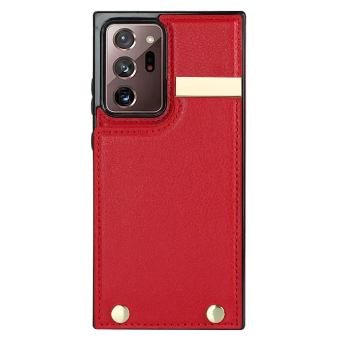 Coque Samsung Galaxy Note 20 Ultra Poche Cartes avec Finition Métallique