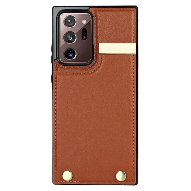 Coque Samsung Galaxy Note 20 Ultra Poche Cartes avec Finition Métallique