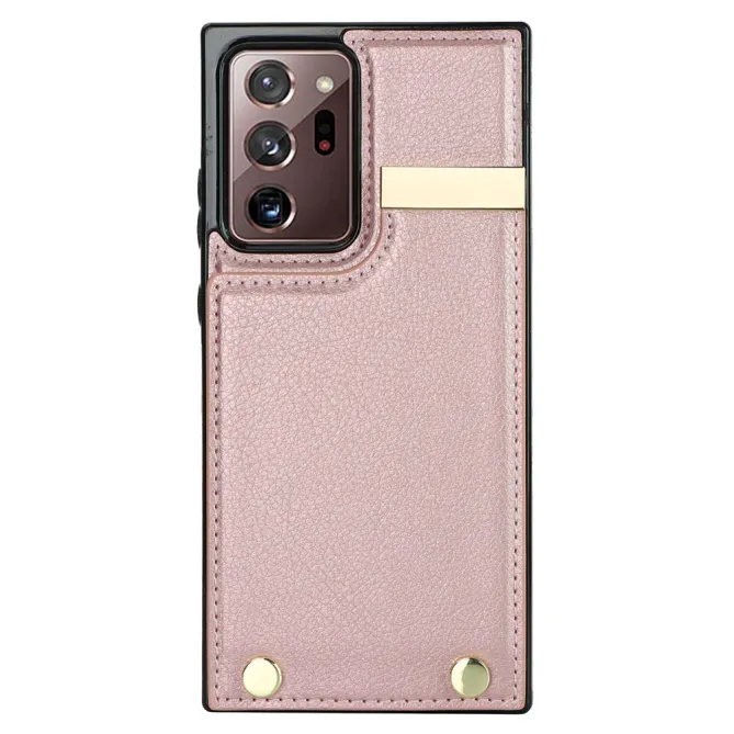 Coque Samsung Galaxy Note 20 Ultra Poche Cartes avec Finition Métallique