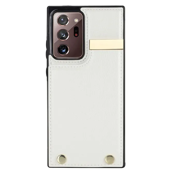 Coque Samsung Galaxy Note 20 Ultra Poche Cartes avec Finition Métallique