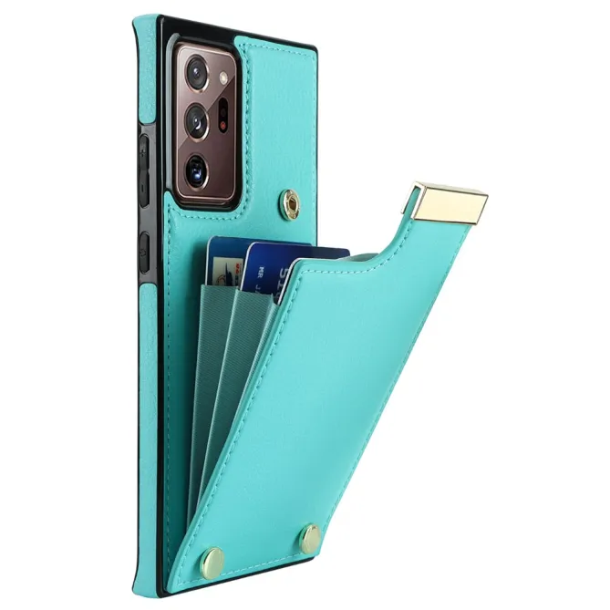 Coque Samsung Galaxy Note 20 Ultra Poche Cartes avec Finition Métallique