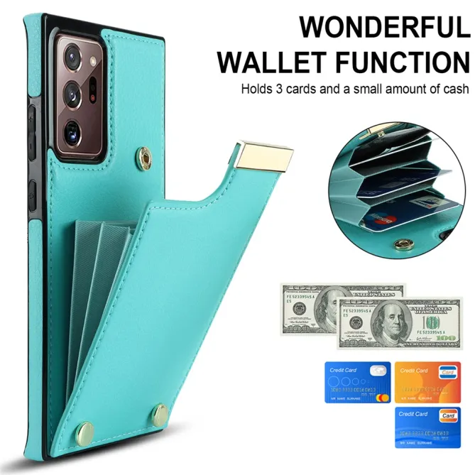 Coque Samsung Galaxy Note 20 Ultra Poche Cartes avec Finition Métallique