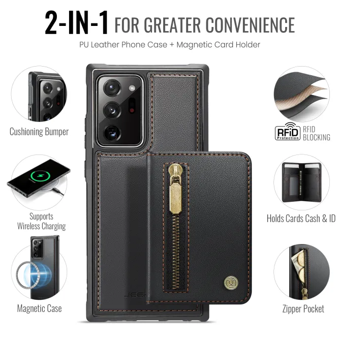 Coque Samsung Galaxy Note 20 Ultra Portefeuille Zippé MagSafe J12