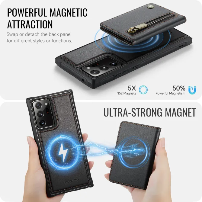 Coque Samsung Galaxy Note 20 Ultra Portefeuille Zippé MagSafe J12