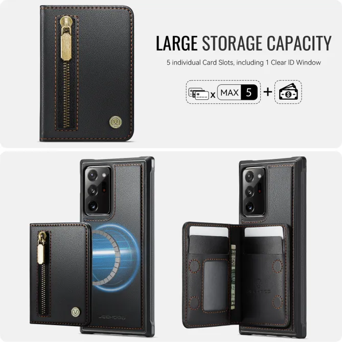 Coque Samsung Galaxy Note 20 Ultra Portefeuille Zippé MagSafe J12