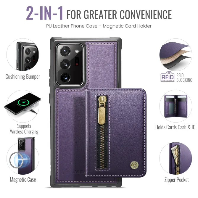 Coque Samsung Galaxy Note 20 Ultra Portefeuille Zippé MagSafe J12