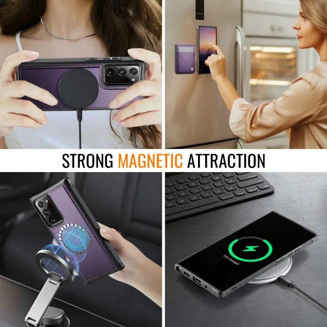 Coque Note 20 Ultra Porte-Cartes Amovible Magnétique