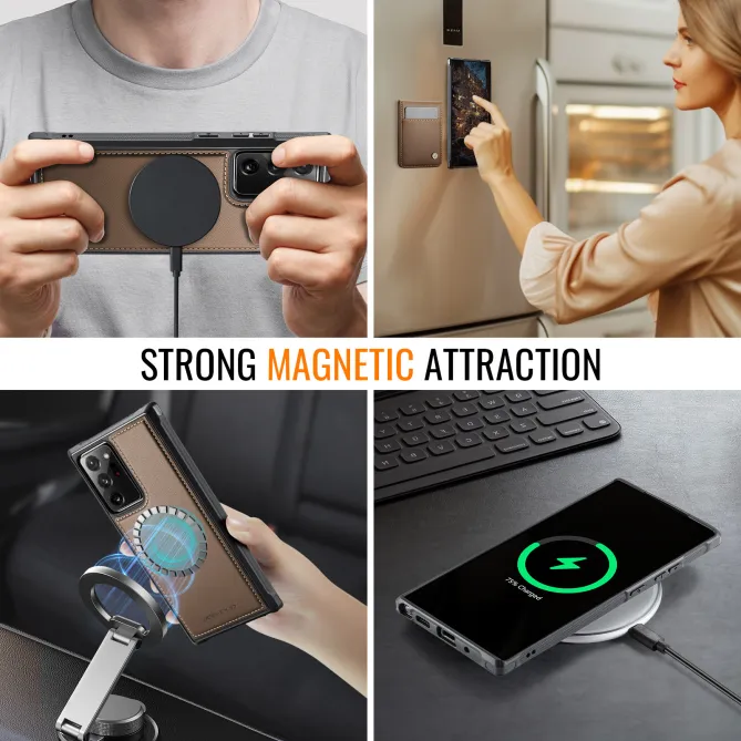 Coque Note 20 Ultra Porte-Cartes Amovible Magnétique
