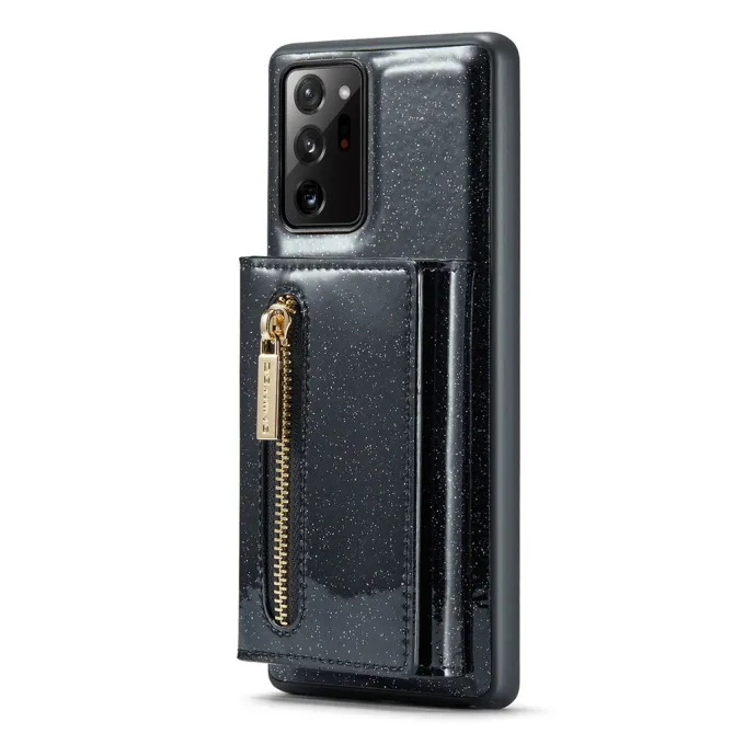Coque Note 20 Ultra Pailletée Portefeuille Zippé Amovible