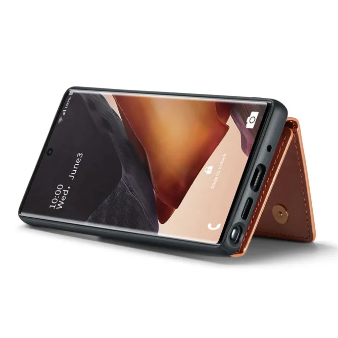 Coque Note 20 Ultra Pailletée Portefeuille Zippé Amovible