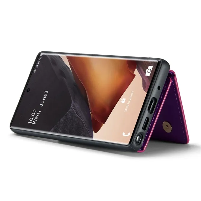 Coque Note 20 Ultra Pailletée Portefeuille Zippé Amovible