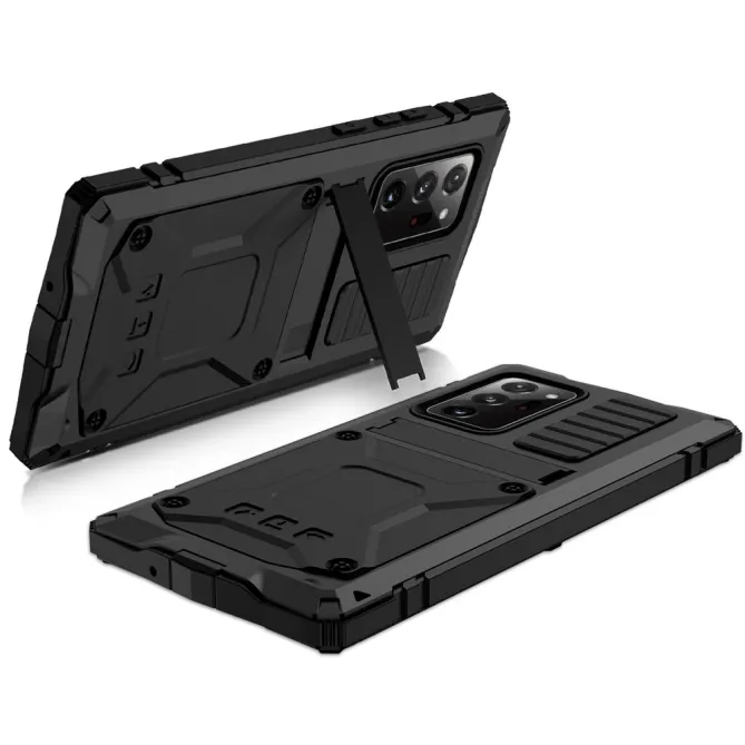 Coque Samsung Galaxy Note 20 Ultra Métal, Silicone et Support Intégré