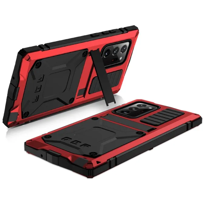 Coque Samsung Galaxy Note 20 Ultra Métal, Silicone et Support Intégré
