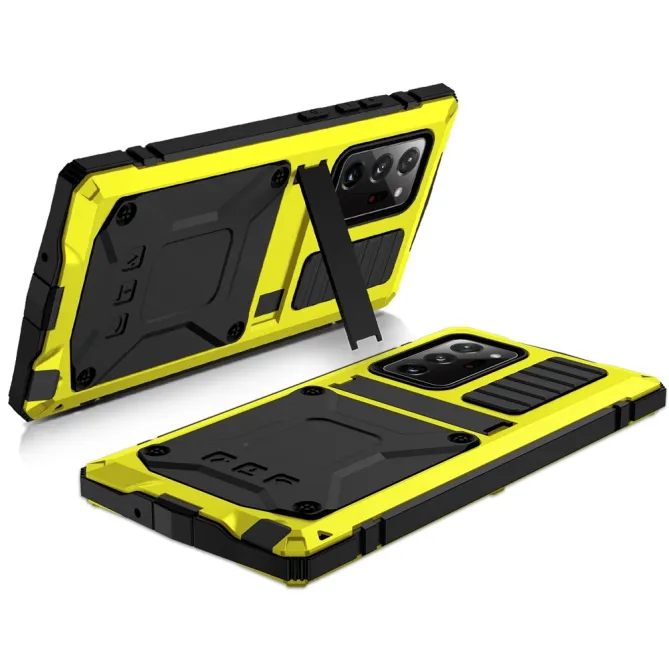 Coque Samsung Galaxy Note 20 Ultra Métal, Silicone et Support Intégré