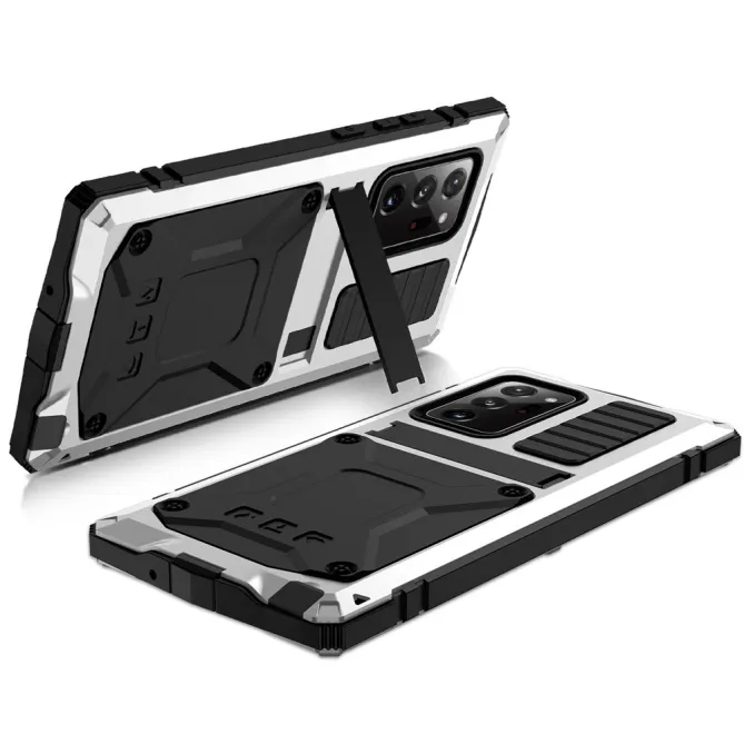 Coque Samsung Galaxy Note 20 Ultra Métal, Silicone et Support Intégré