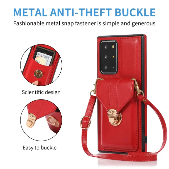 Coque Samsung Galaxy Note 20 Ultra Porte-Cartes Bandoulière Support