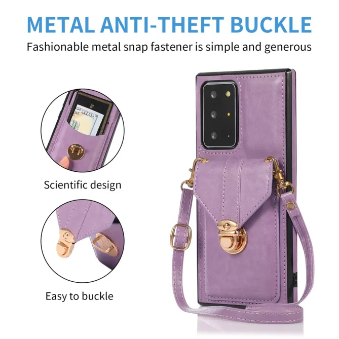 Coque Samsung Galaxy Note 20 Ultra Porte-Cartes Bandoulière Support