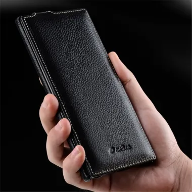 Coque Samsung Galaxy Note 20 Ultra Flip Vertical en Cuir Véritable