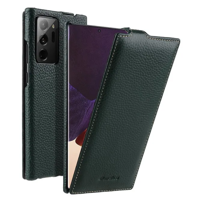 Coque Samsung Galaxy Note 20 Ultra Flip Vertical en Cuir Véritable