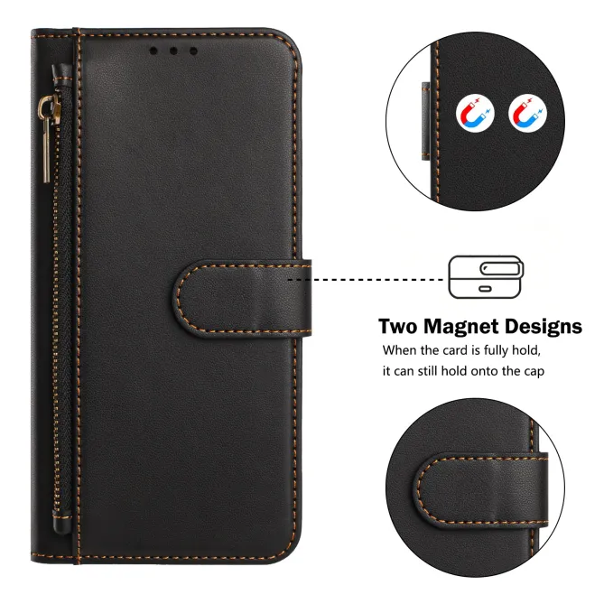 Étui Samsung Galaxy S26 Ultra Zip, 4 Cartes et Dragonne Amovible