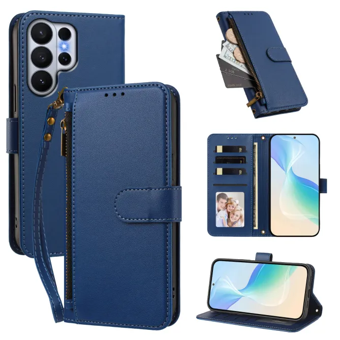 Étui Samsung Galaxy S26 Ultra Zip, 4 Cartes et Dragonne Amovible