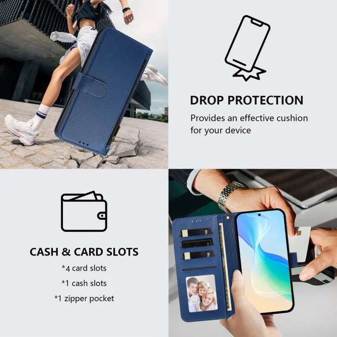 Étui Samsung Galaxy S26 Ultra Zip, 4 Cartes et Dragonne Amovible