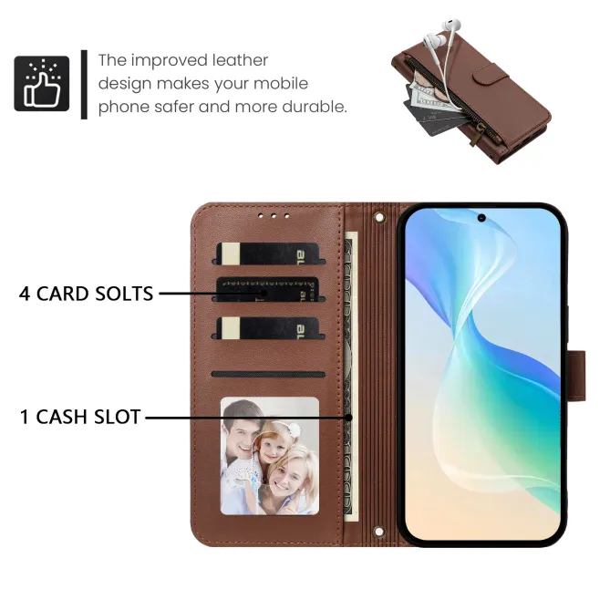 Étui Samsung Galaxy S26 Ultra Zip, 4 Cartes et Dragonne Amovible
