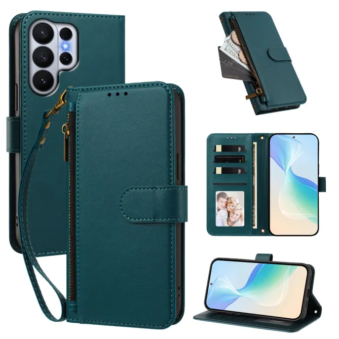 Étui Samsung Galaxy S26 Ultra Zip, 4 Cartes et Dragonne Amovible