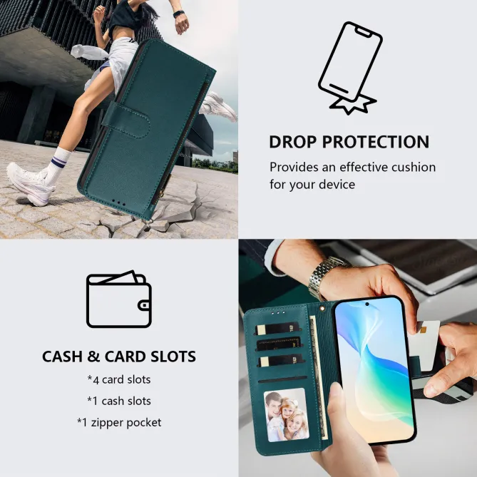Étui Samsung Galaxy S26 Ultra Zip, 4 Cartes et Dragonne Amovible