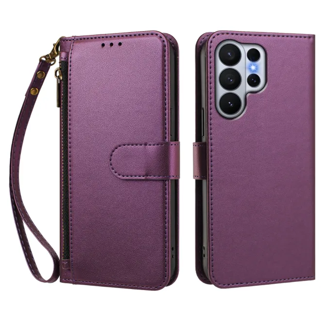 Étui Samsung Galaxy S26 Ultra Zip, 4 Cartes et Dragonne Amovible