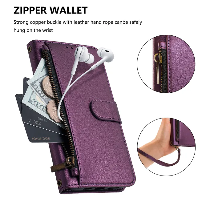 Étui Samsung Galaxy S26 Ultra Zip, 4 Cartes et Dragonne Amovible