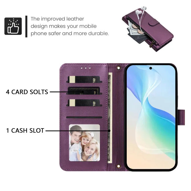 Étui Samsung Galaxy S26 Ultra Zip, 4 Cartes et Dragonne Amovible