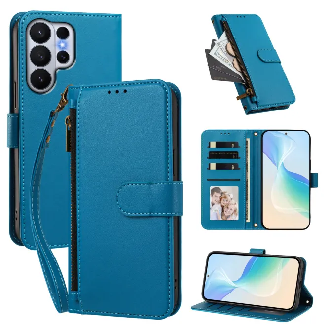 Étui Samsung Galaxy S26 Ultra Zip, 4 Cartes et Dragonne Amovible