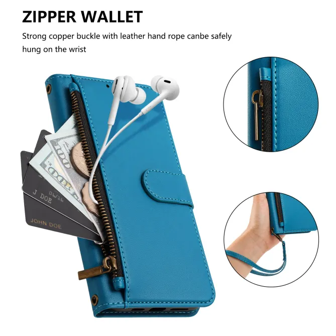 Étui Samsung Galaxy S26 Ultra Zip, 4 Cartes et Dragonne Amovible