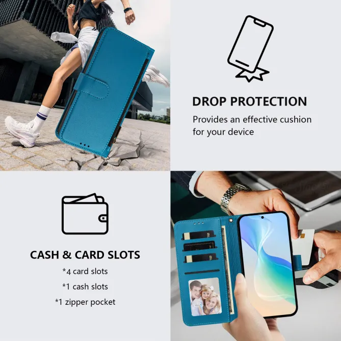 Étui Samsung Galaxy S26 Ultra Zip, 4 Cartes et Dragonne Amovible