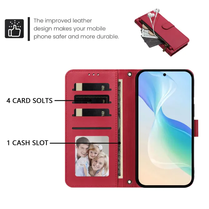 Étui Samsung Galaxy S26 Ultra Zip, 4 Cartes et Dragonne Amovible