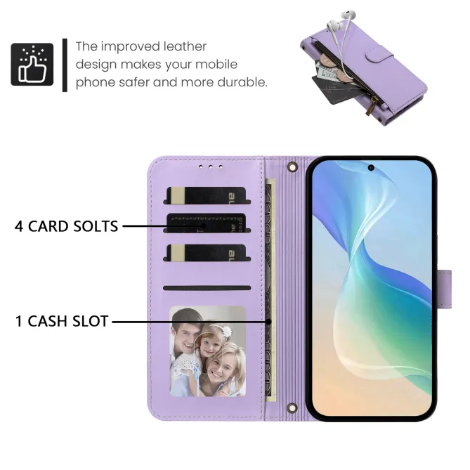 Étui Samsung Galaxy S26 Ultra Zip, 4 Cartes et Dragonne Amovible