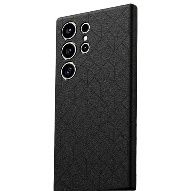 Coque Samsung Galaxy S26 Ultra Motif Géométrique Gravé Compatible MagSafe