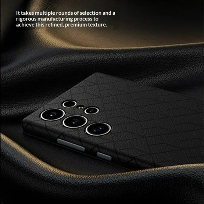 Coque Samsung Galaxy S26 Ultra Motif Géométrique Gravé Compatible MagSafe