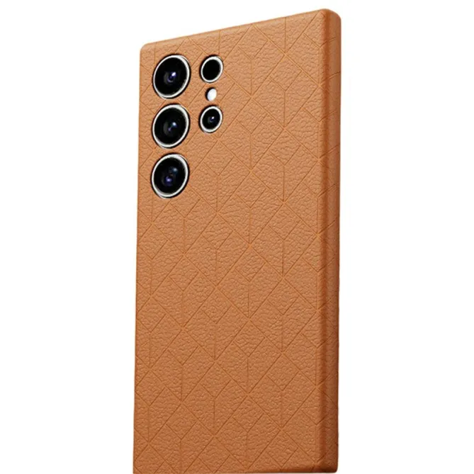 Coque Samsung Galaxy S26 Ultra Motif Géométrique Gravé Compatible MagSafe