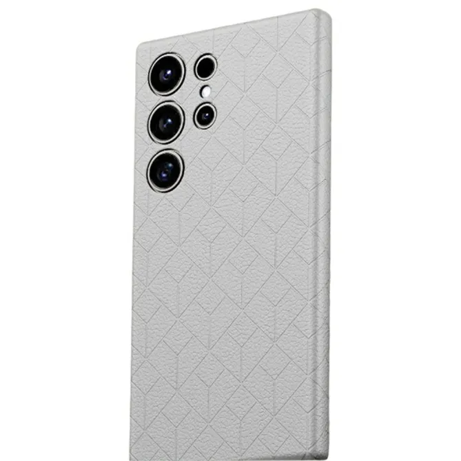 Coque Samsung Galaxy S26 Ultra Motif Géométrique Gravé Compatible MagSafe