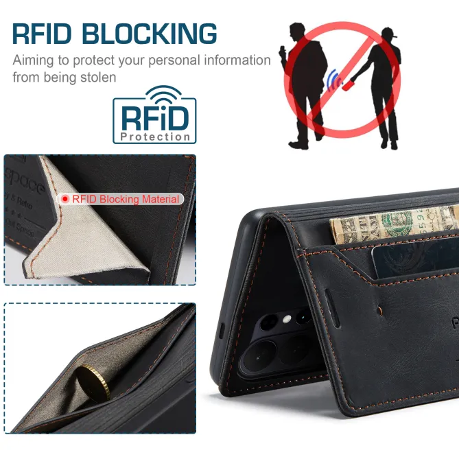 Étui Samsung Galaxy S26 Ultra A01 Anti-RFID avec Support Intégré