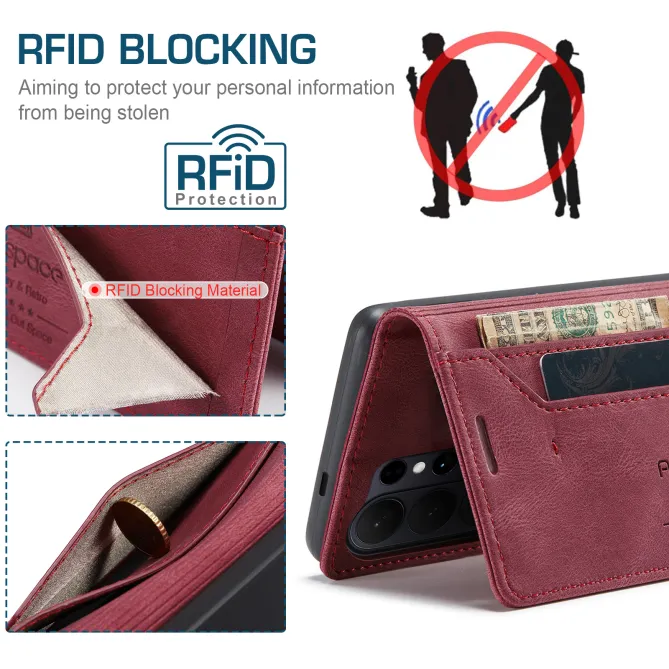Étui Samsung Galaxy S26 Ultra A01 Anti-RFID avec Support Intégré