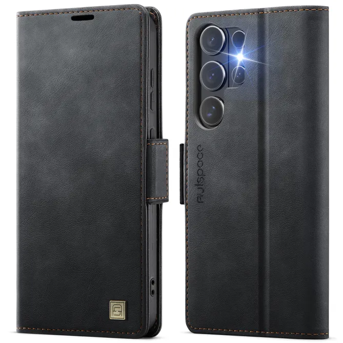 Étui Portefeuille S26 Ultra Cuir Rétro Anti-RFID