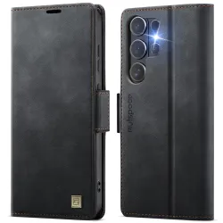 Étui Portefeuille S26 Ultra Cuir Rétro Anti-RFID