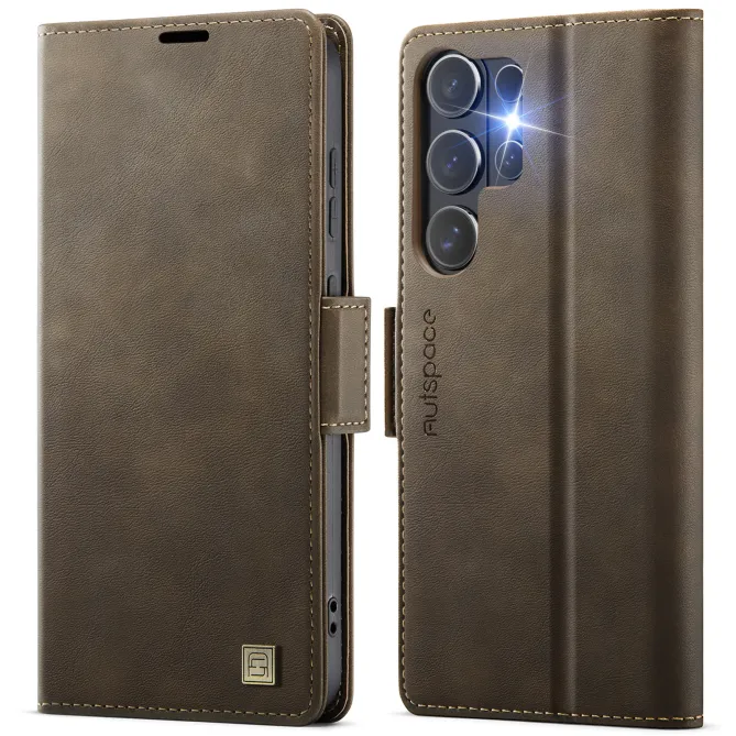 Étui Portefeuille S26 Ultra Cuir Rétro Anti-RFID