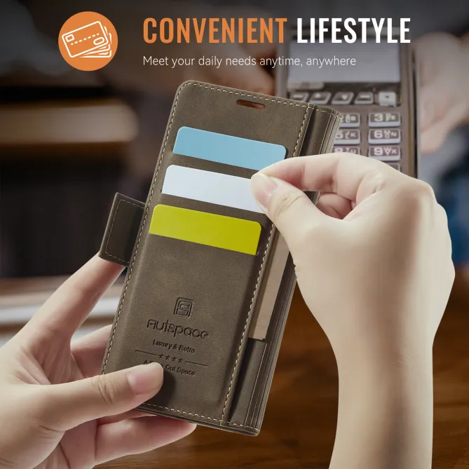 Étui Portefeuille S26 Ultra Cuir Rétro Anti-RFID